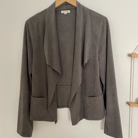 MAX STUDIO suede jacket in grey (XL) - Picture 1 of 3